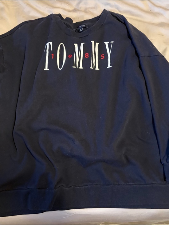Tommy Hilfiger Tops - Tommy Hilfiger Navy Crewneck Sweatshirt with White Logo